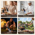 Bonsenkitchen Gravity Electric Salt and Pepper Grinder Set, Type-C Rechargeable - Image 8