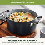 GreenPan Valencia Pro Hard Anodized Healthy Ceramic Nonstick 5QT Stock Pot - Image 3