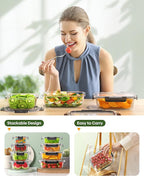 KEMETHY 40 PCS Glass Food Storage Containers - Image 6