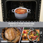 P&P CHEF 5QT Enameled Dutch Oven, Cast Iron Dutch Oven Pot - Image 7