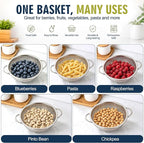 Palksky Small Colander Set of 2, 800 mL / 0.85 Qt Stainless Steel Mini Colanders - Image 8