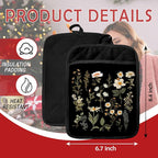 Dark Floral Botanical Pot Holders - Image 2