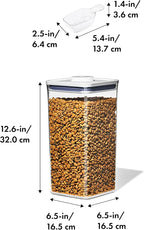 OXO Good Grips Pet Food Container 6.0 Qt | Clear | Airtight Seal | - Image 2