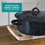 Mirro 4.5 Quart Traditional Vintage Style Black Speckled Enamel on Steel Dutch - Image 6