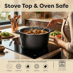 Gotham Steel Hammered 5 Qt Lightweight Dutch Oven Pot - Image 7