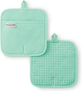 KITCHENAID Gourmet Series Gridlines Pot Holders 2-Pack Set, Heat Resistant up by KitchenAid