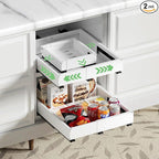 2 Pack Pull out Cabinet Organizer, Width Depth, by BUFOR