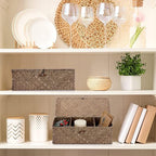 Hipiwe Storage Basket with Lid Toilet Tank Basket Holder Handwoven Wicker - Image 3