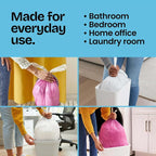 Glad Odorshield Small Drawstring Trash Bags, 4 Gal, Febreze Beachside Breeze - Image 5