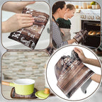 12 Pcs Farmhouse Kitchen Oven Mitts and Pot Holders Decor Sets 4 Wood Kitchen - Image 4