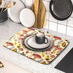 Forest Mushroom Dish Drying Mats Wild Plant Butterfly Kitchen Sink Rack Mats 16 - Image 5