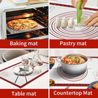 Non Stick Pastry Mat for Rolling Dough Fondant Pie Crust, Macaron Silicone - Image 5