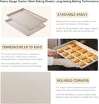 GIUOIDUO 2 Pack Half Sheet Baking Pans, Commercial Quality Baking Sheet Pan Set - Image 2