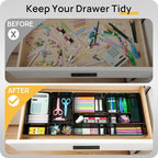Vtopmart 25 PCS Office Desk Drawer Organizers Set, 4-Size Versatile Plastic - Image 2