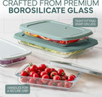 COOK WITH COLOR 8-Piece Deep Glass Baking Dish Set with Plastic Lids – - Image 5
