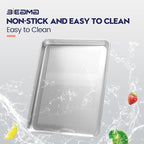 BIEAMA 6 Pack Half Size 18" x 13" Aluminum Baking Sheet Pan Perforated - Image 5