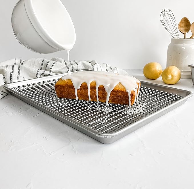 USA Pan Bakeware Half Sheet Baking Pan and Bakeable Nonstick and Cooling Rack - Image 5