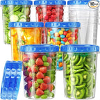 Canfanni 10 Pack-33oz Freezer Storage Containers Set, Plastic Food Storage by Canfanni