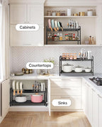HULISEN Pots and Pans Organizer Under Cabinet, Expandable 2-Tier Pots and Pans - Image 6