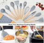 19 PCS Kitchen Cooking Utensils Set, 11 Pieces Silicone Cooking Utensils Set 6 - Image 3