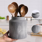 Farmhouse Ceramic Farmhouse Kitchen Utensil Holder - Image 4