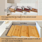 Spice Drawer Organizer with 24 Spice Jars, 216 Labels, 25 Non-slip Rubber - Image 2