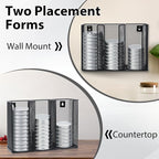 Wall Mounted Mason Jar Lid Organizer Metal Mason Jar Lid Holder 3-Compartment - Image 7