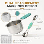 Magnetic Measuring Cups and Spoons Set, 13 Piece 304 Heavy Duty Stainless Steel - Image 4