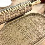 GREEK Embossing Rolling Pin. Laser Engraved Dough Roller - Image 2