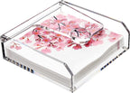 DINGHUO Acrylic Napkin Holder for Table, Flat Kitchen Paper Hand Napkin by DINGHUO