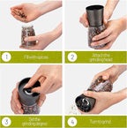 ZOLMER® Premium Stainless Steel Salt and Pepper Grinder Set manual | Adjustable - Image 5