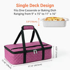 Insulated Casserole Carrier Portable Food Tote - Image 2