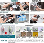 TAILI Sink Caddy with Strong Suction Cup, Sponge Holder - Image 7