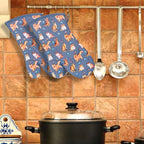 Oven Mitts Gloves 1 Pair Heat Resistant 480 ℉ Non Slip Clear Silicone Printed - Image 7