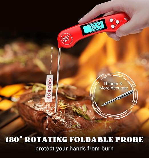DOQAUS Digital Meat Thermometer, 2 Pack Instant Read Food Thermometer - Image 4