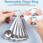 Upgrade Stainless Steel Measuring Spoons Set, Small Tablespoon, Set 6 - Image 4