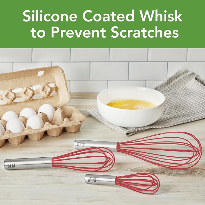 Tovolo Whisk 9 Inch Heavy Duty Silicone Wire Stainless Steel Whisker - Image 2