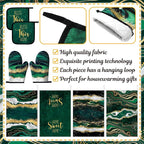 Leinuosen 8 Pcs Kitchen Towels and Dishcloths Sets Oven Mitts and Pot Holders - Image 5