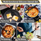 P&P CHEF Kitchen Utensil Set, 4 Pieces Non-stick Silicone Cooking Utensils - Image 5