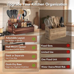 Wooden Kitchen Utensil Holder for Countertop, Large Utensil Organizer - Image 8