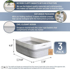 NaturalCozy 11.8"x8"x4.5” Storage Baskets - Image 2