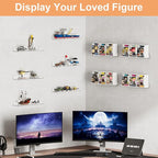 upsimples 8 Pack Acrylic Shelves Wall Organizer and Storage, Toy Cars, Kids - Image 6
