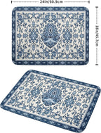 Boho Floral Blue Dish Drying Mat - Image 2