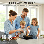 EDELHAUS Glass Spice Jars with Label and Black Lids Spice Containers with 240 - Image 4