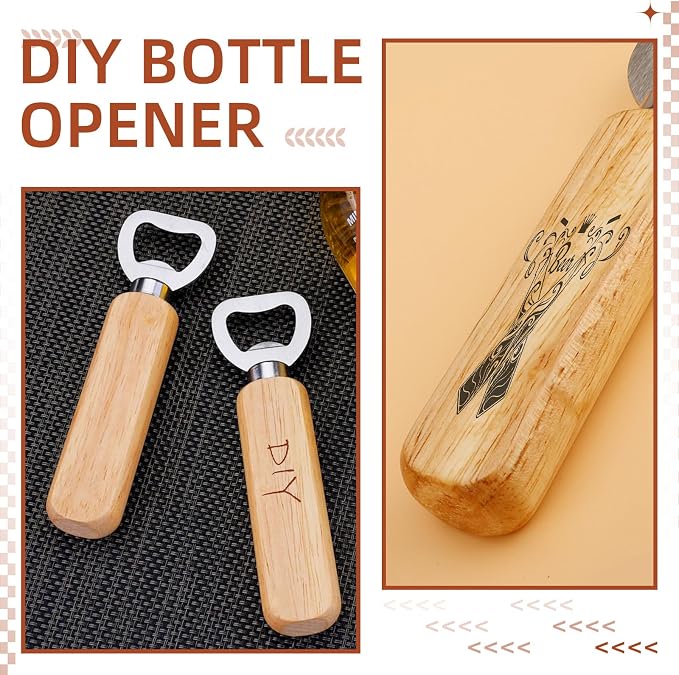 50 Pcs Wooden Bottle Opener Bulk Wooden Beer Opener Engravable DIY Bottle Opener - Image 6