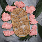Dinosaur Cookie Cutters With Plunger Stampers Set, 8 Piece 3D Dinosaur - Image 2