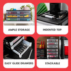 IRIS USA Plastic Stacking Desk Top 3-Drawer Storage Organizer, - Image 4