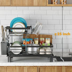 Dish Drying Rack, 2 Tier Dish Racks - Image 9