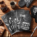 Leinuosen 8 Pcs Kitchen Towels and Oven Mitts Sets Pot Holders Dishcloths Set - Image 7