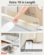 Kitchen Sink Splash Guard 18" 23" 30" Self-Draining Silicone Water Guard - Image 4